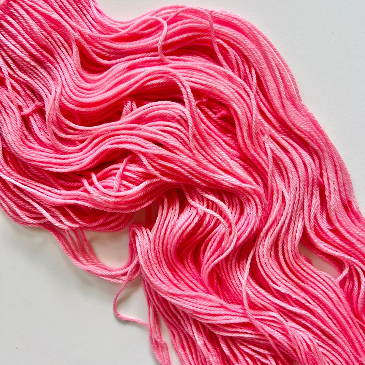 Summer Camp Fibers Marshmallow Hand Dyed Worsted Yarn - Sweettart