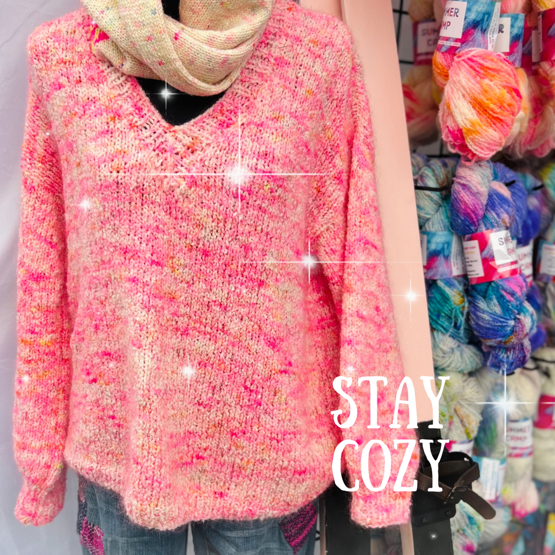 Stay Cozy Sweater Knitting Project Kit - Cookies N Cream