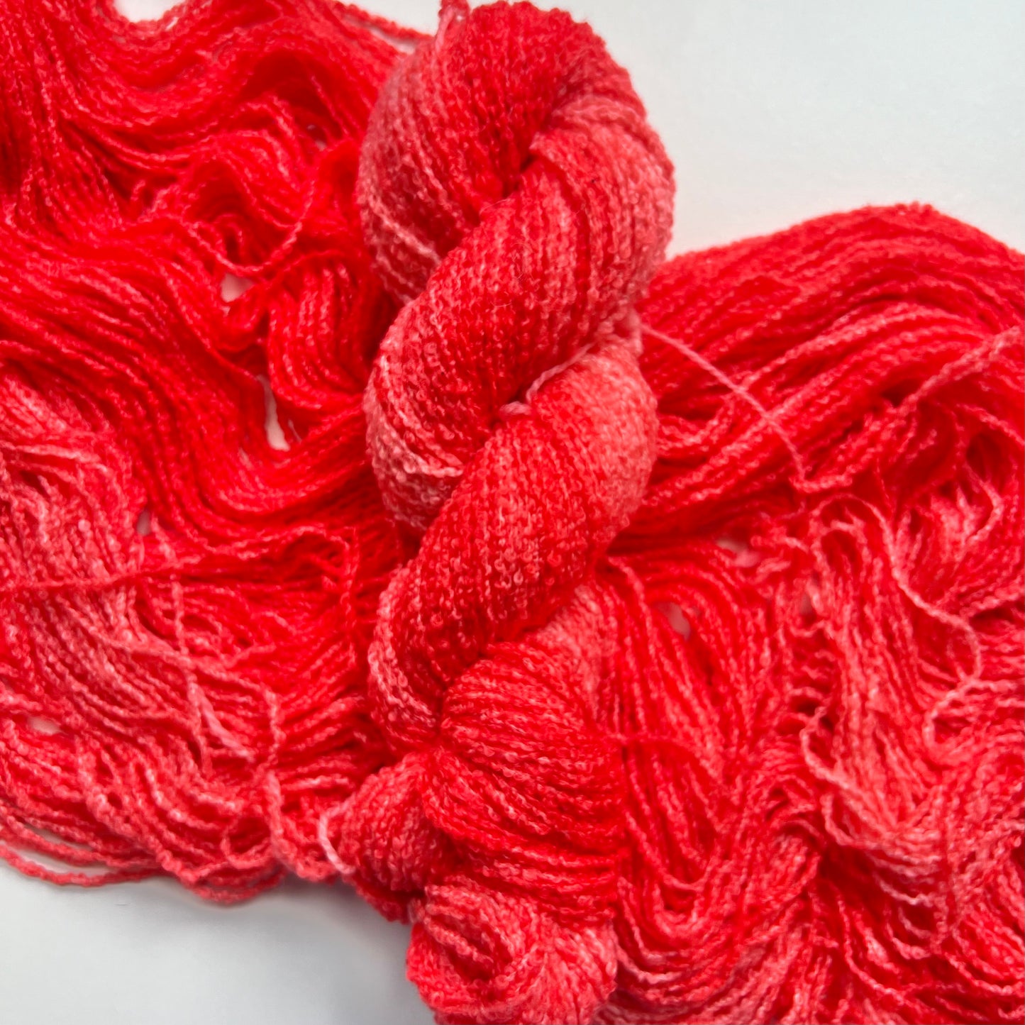 Summer Camp Fibers Hand Dyed Boucle DK - Red Rover