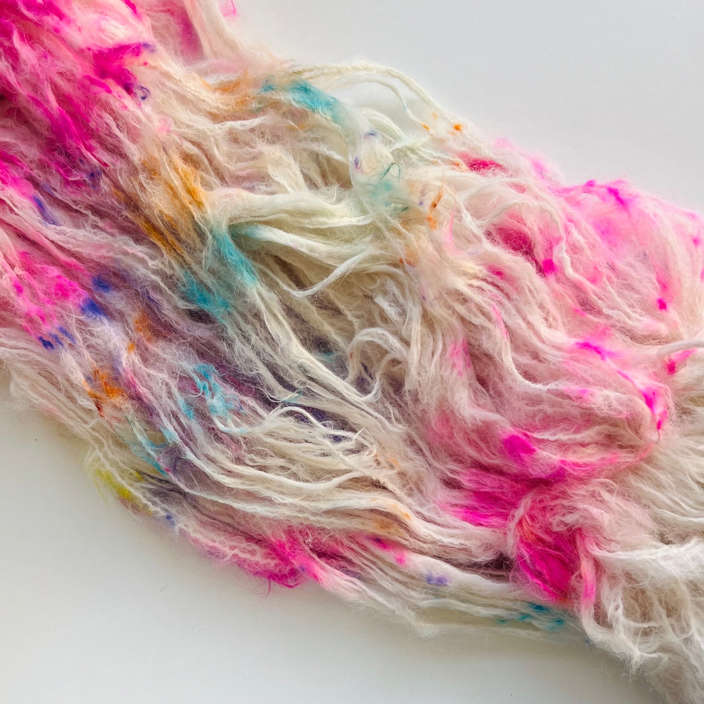 Summer Camp Fibers Dream Big Suri - DK Suri Hand Dyed Yarn - Rainbow Sprinkes