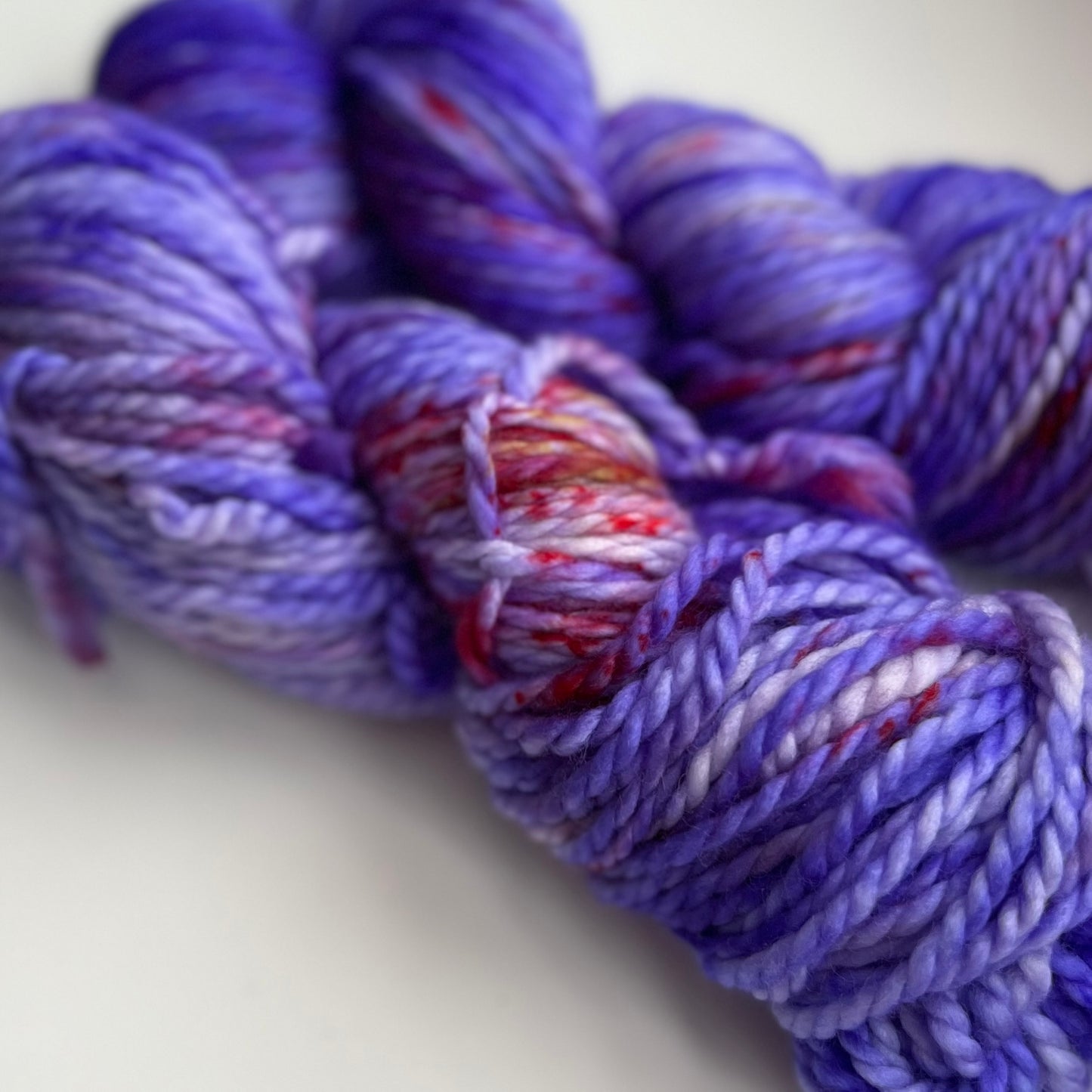 Summer Camp Fibers Hand Dyed Bulky Yarn - Grape Soda