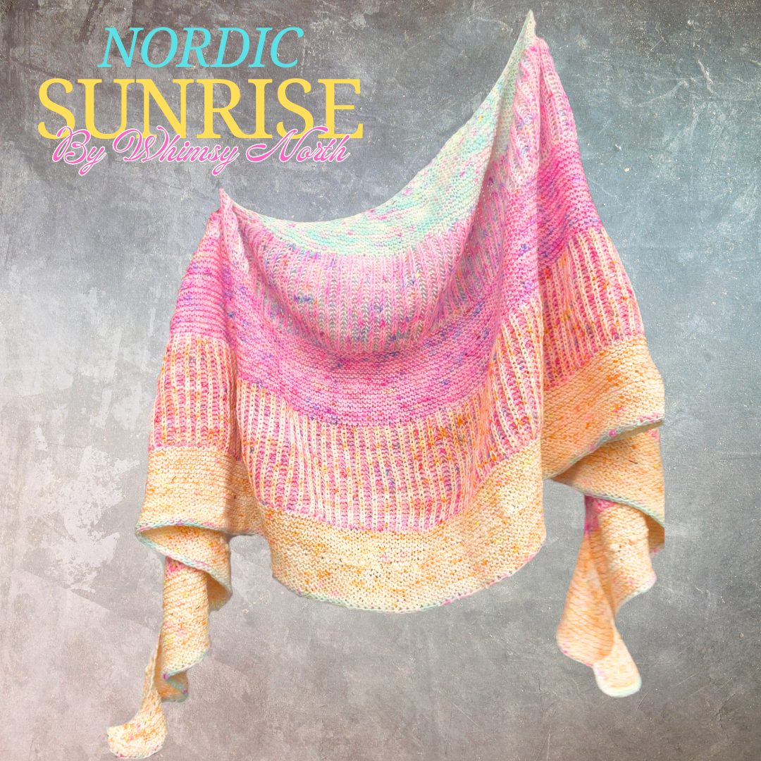 Summer Camp Fibers - Nordic Sunrise Shawl by Whimsy North - Project Kit