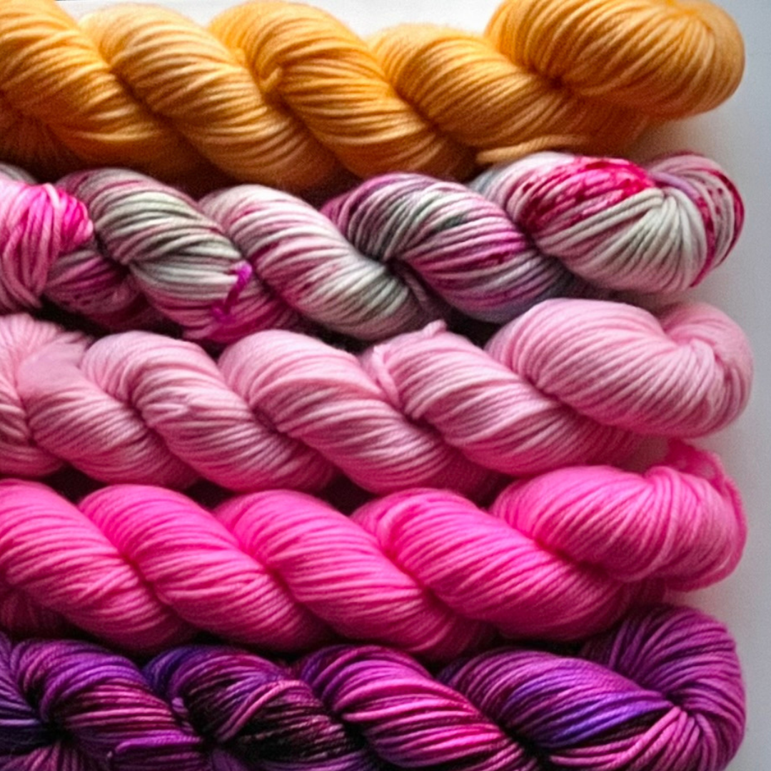 Summer Camp Fibers Marshmallow Hand Dyed Worsted Yarn - 50g of Fun!