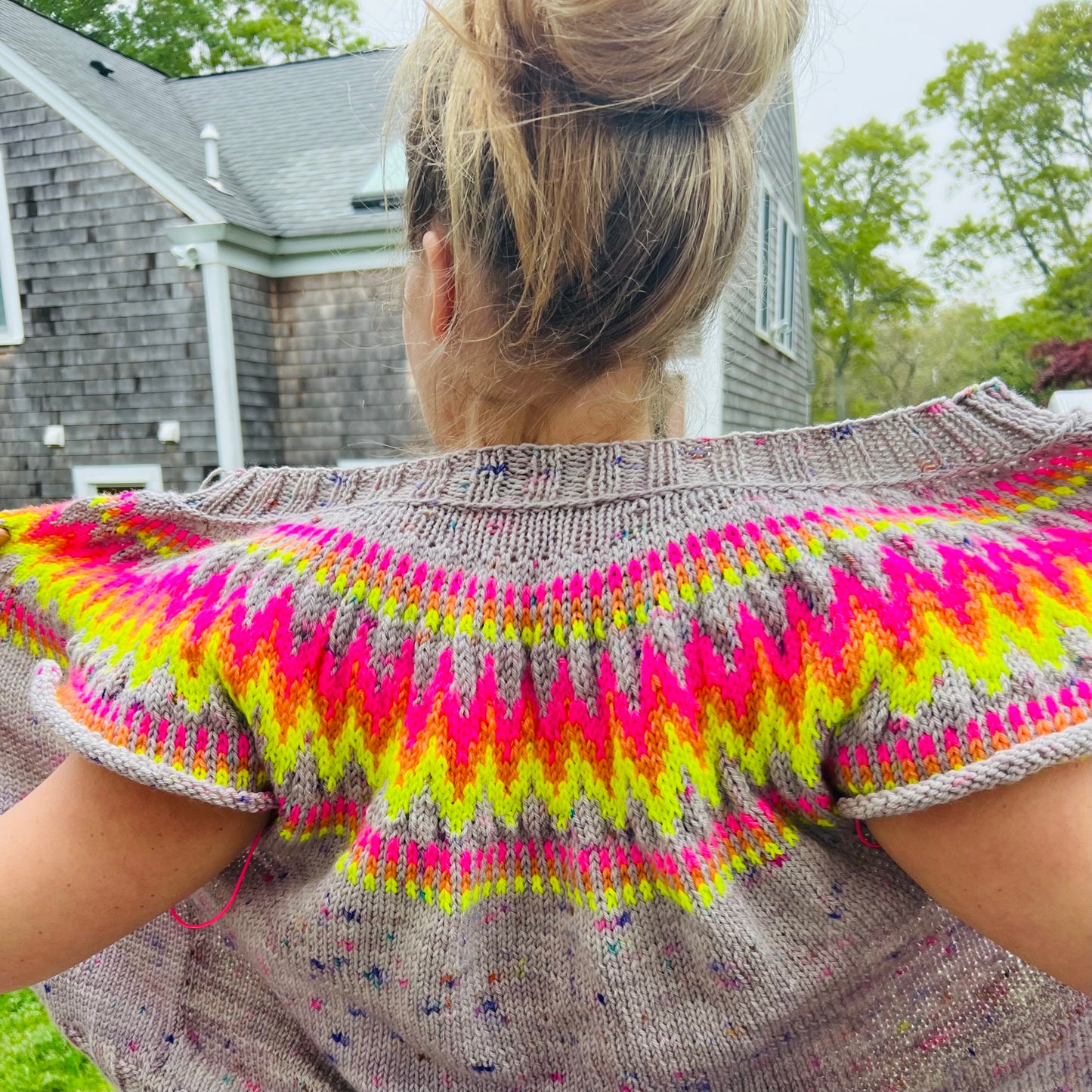 The Throwback Cardigan by Andrea Mowry - Summer Camp Fibers Project Kit