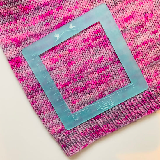 The Knit Kit Sea Glass Acrylic 4” Swatch Ruler by Katrinkles