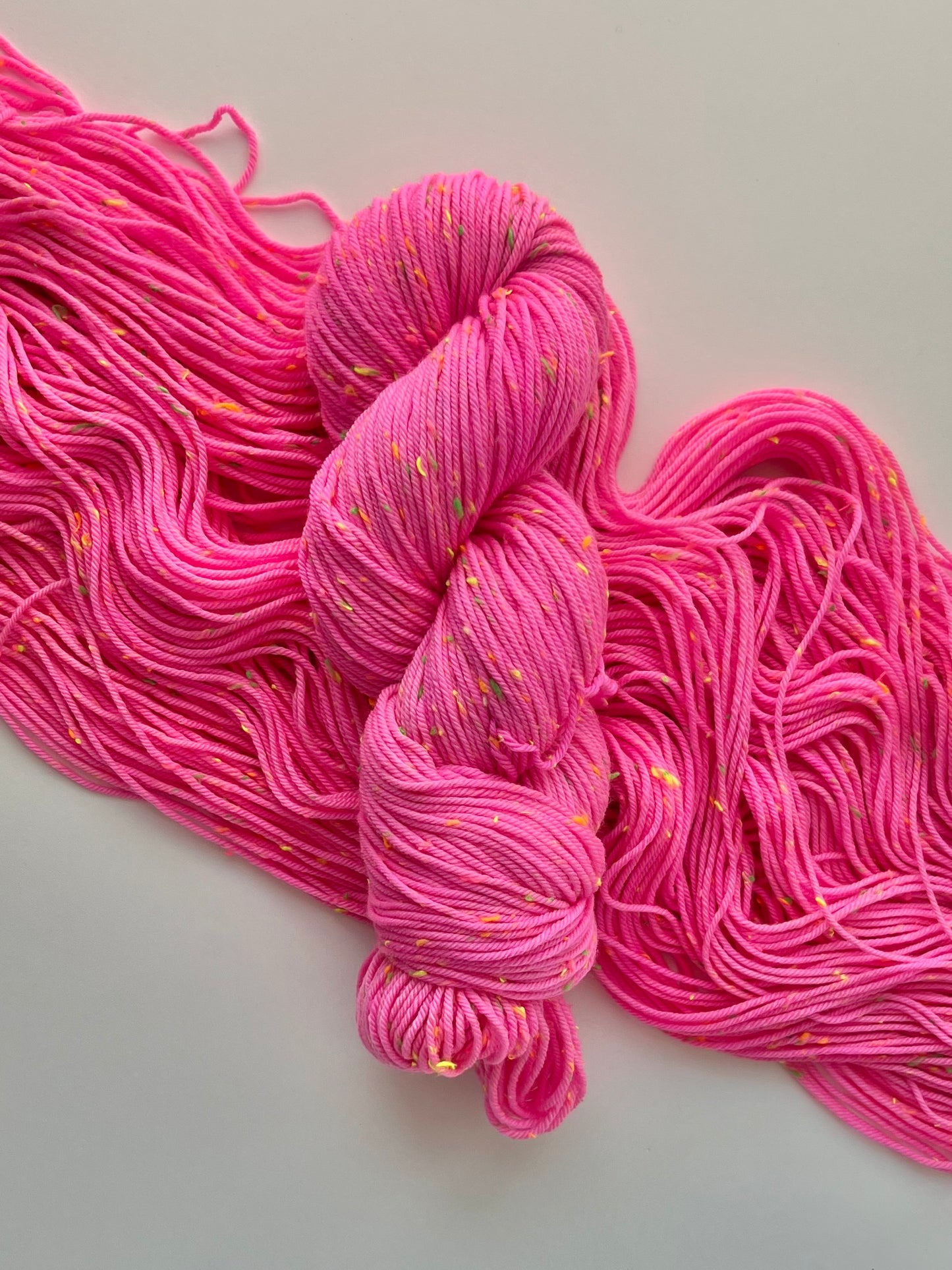 Summer Camp Fibers Confetti Hand Dyed DK Yarn - Katie's Pink