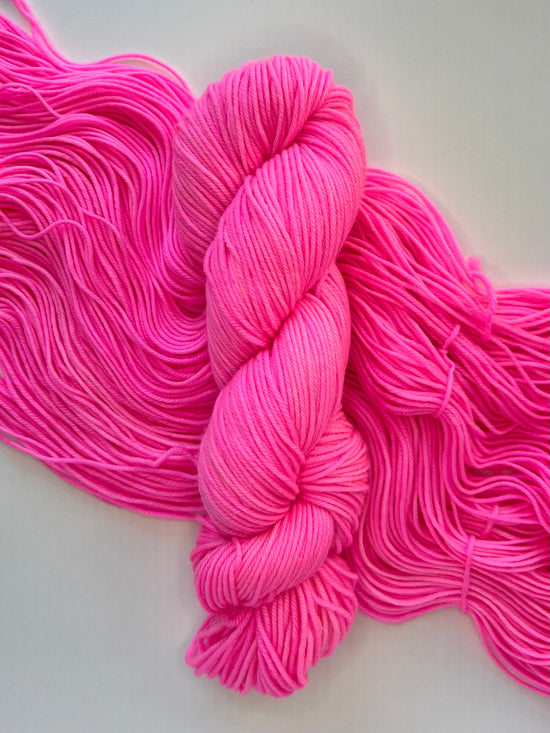 Summer Camp Fibers Marshmallow Hand Dyed DK Yarn - Katie's Pink