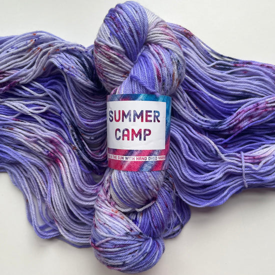 Summer Camp Fibers Marshmallow Hand Dyed DK Yarn - Wysteria Waves