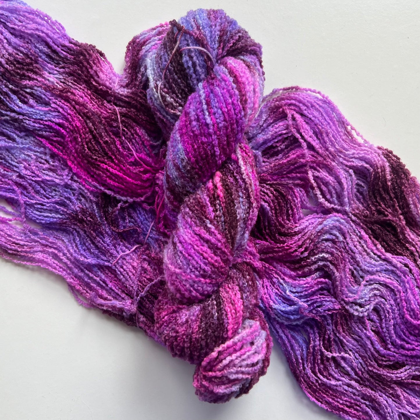 Summer Camp Fibers Hand Dyed Boucle DK - Bug Juice