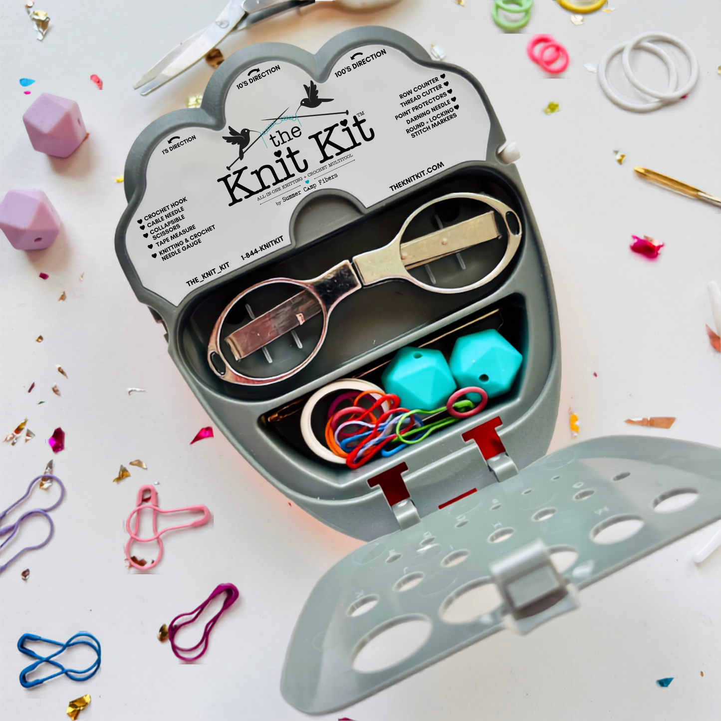 The Knit Kit™ — Sheepishly Sheep Party | Knitting & Crochet Multitool — Assorted Colors