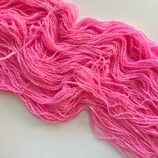 Summer Camp Fibers Hand Dyed Teddy Boucle DK Yarn - Katie's Pink