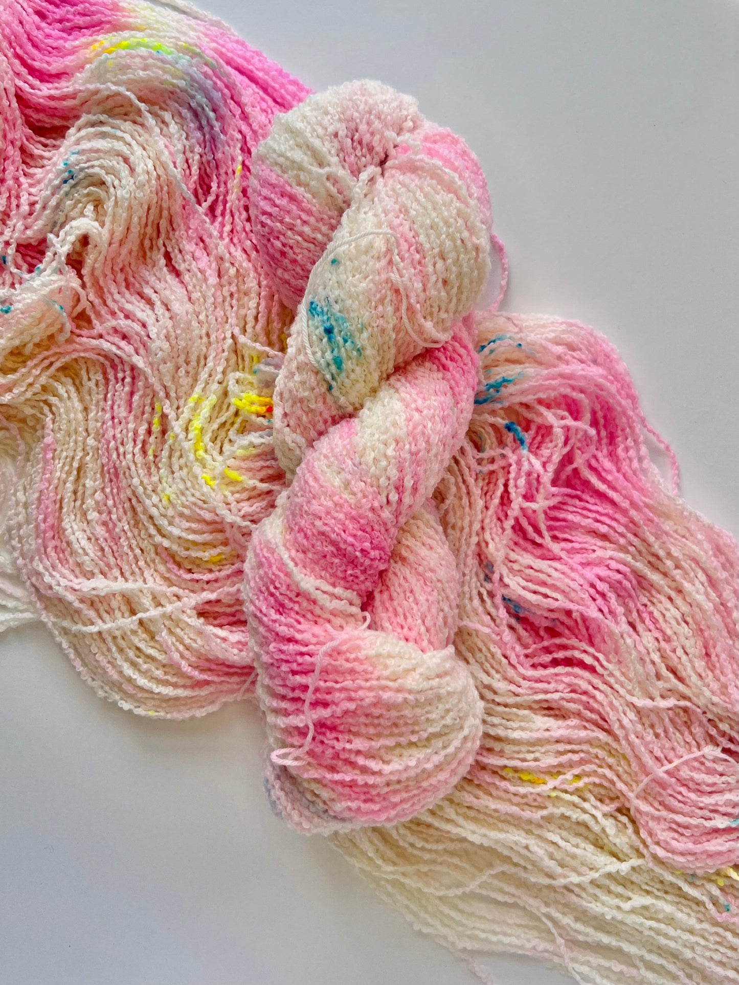 Summer Camp Fibers Hand Dyed Boucle DK - Libby's Sweater