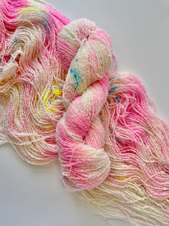 Summer Camp Fibers Hand Dyed Boucle DK - Libby's Sweater