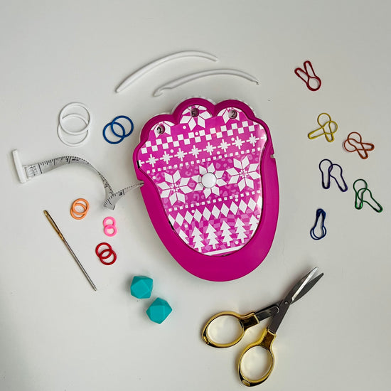 The Knit & Crochet Kit - Pink Fair Isle