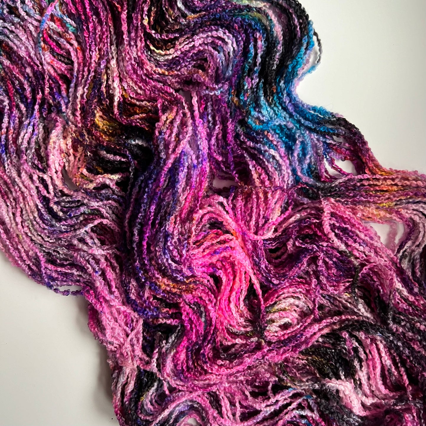 Load image into Gallery viewer, Summer Camp Fibers Hand Dyed Boucle DK - Alps
