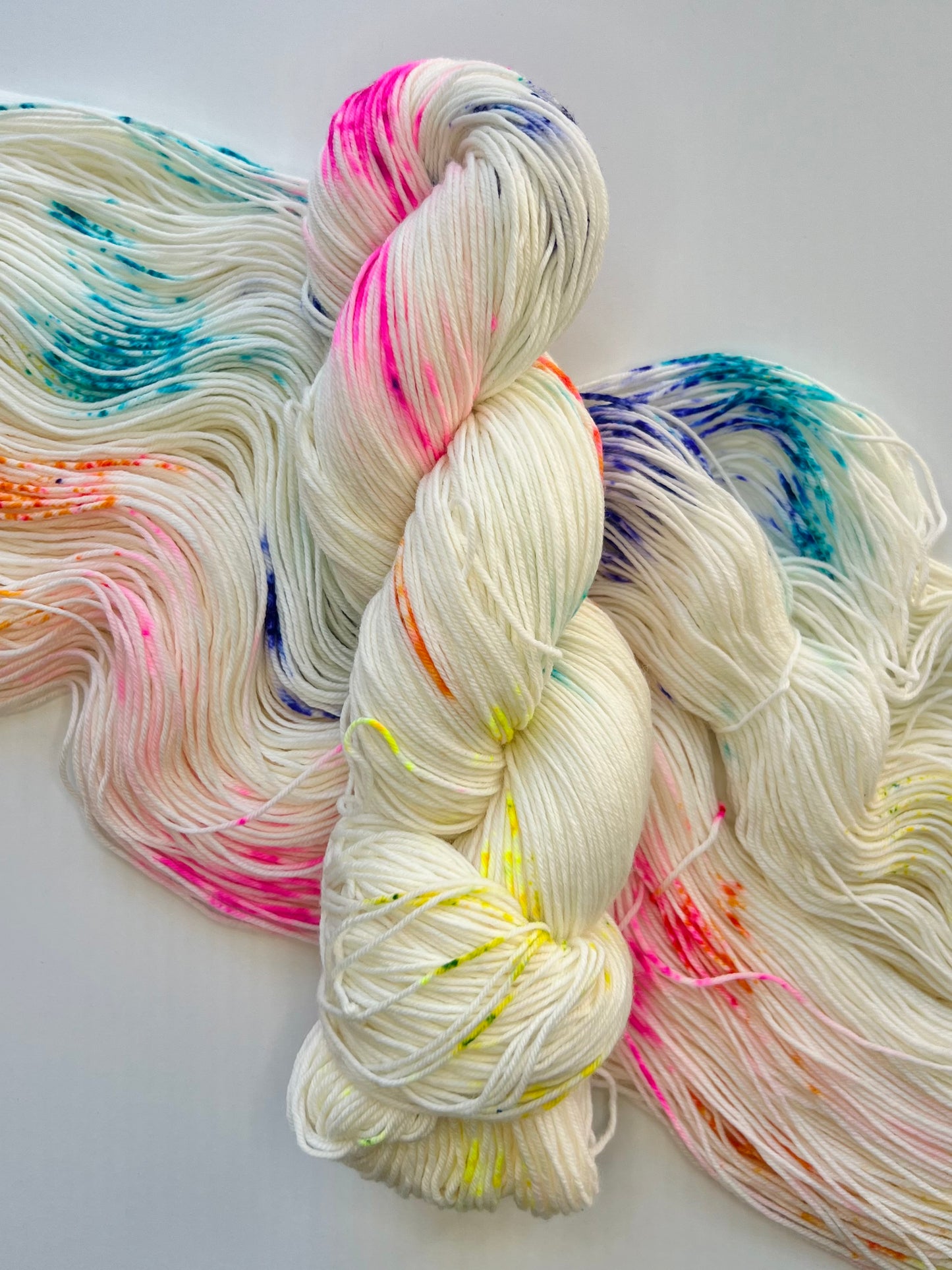 Summer Camp Fibers Hand Dyed Sock Yarn - Rainbow Sprinkles