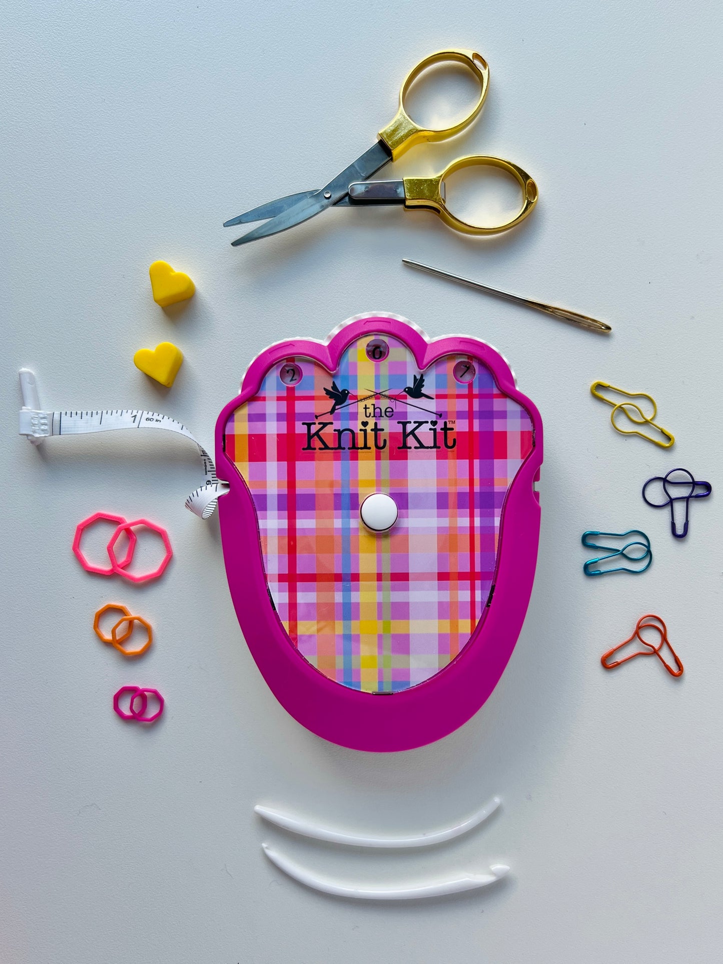 The Knit Kit™ — Plaid to Meet You | Knitting & Crochet Multitool — Assorted Colors