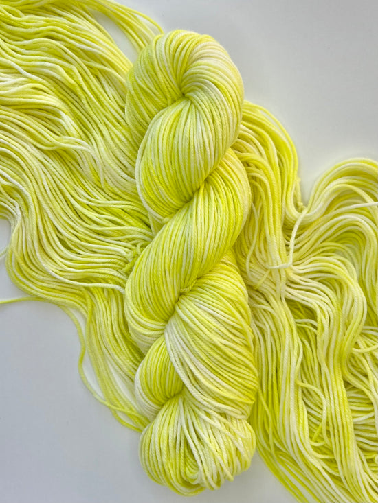 Summer Camp Fibers Marshmallow Hand Dyed DK Yarn - Lime Light