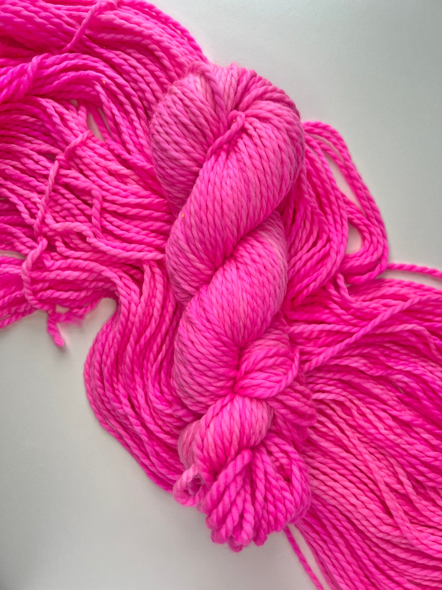 Summer Camp Fibers Hand Dyed Bulky Yarn - Katie's Pink