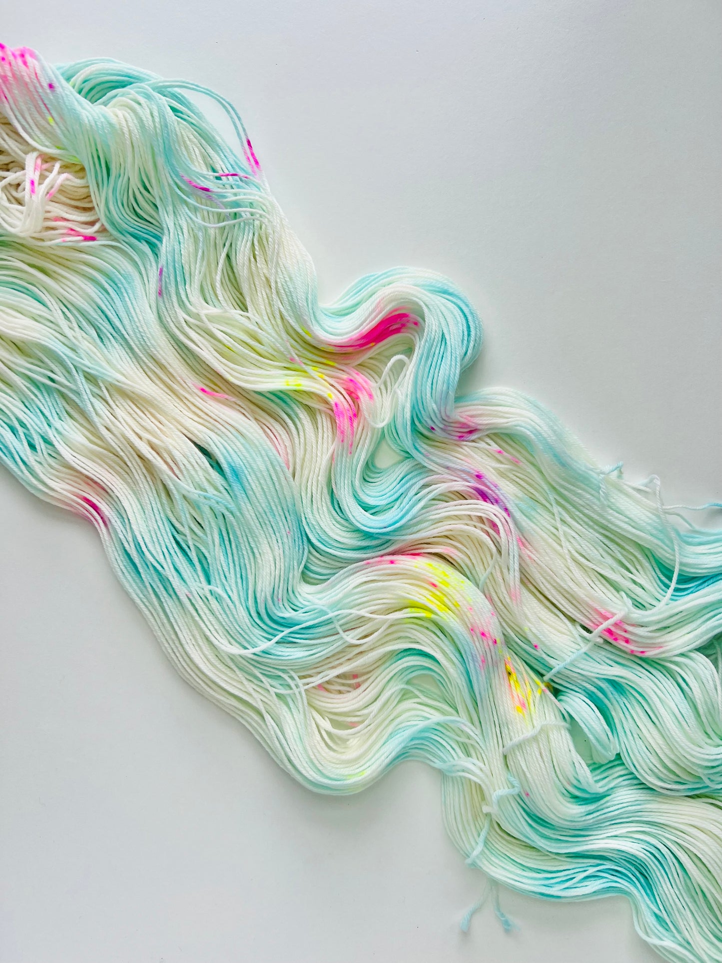 Summer Camp Fibers Hand Dyed Sport Yarn - Blue Hawaiian