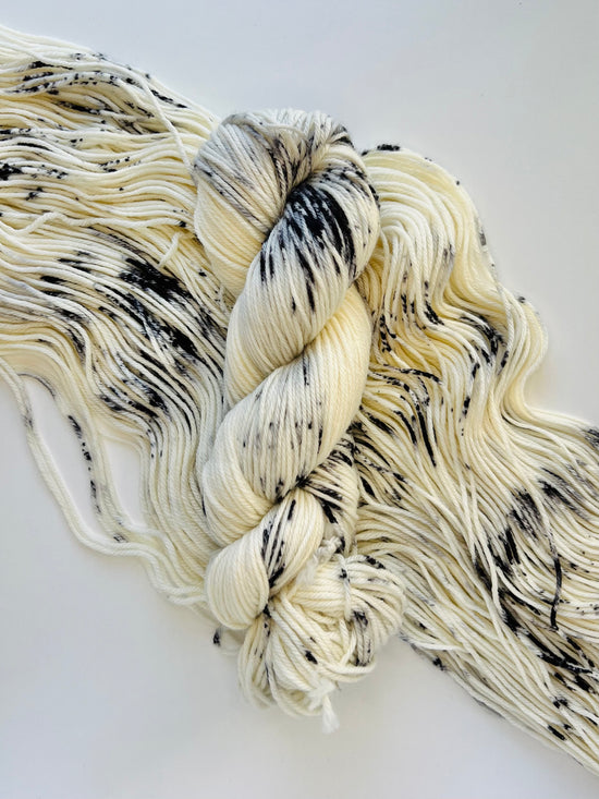 Summer Camp Fibers Marshmallow Hand Dyed Worsted Yarn - Cookies N Cream