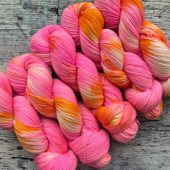 Summer Camp Fibers Marshmallow Hand Dyed Worsted Yarn - DunKings