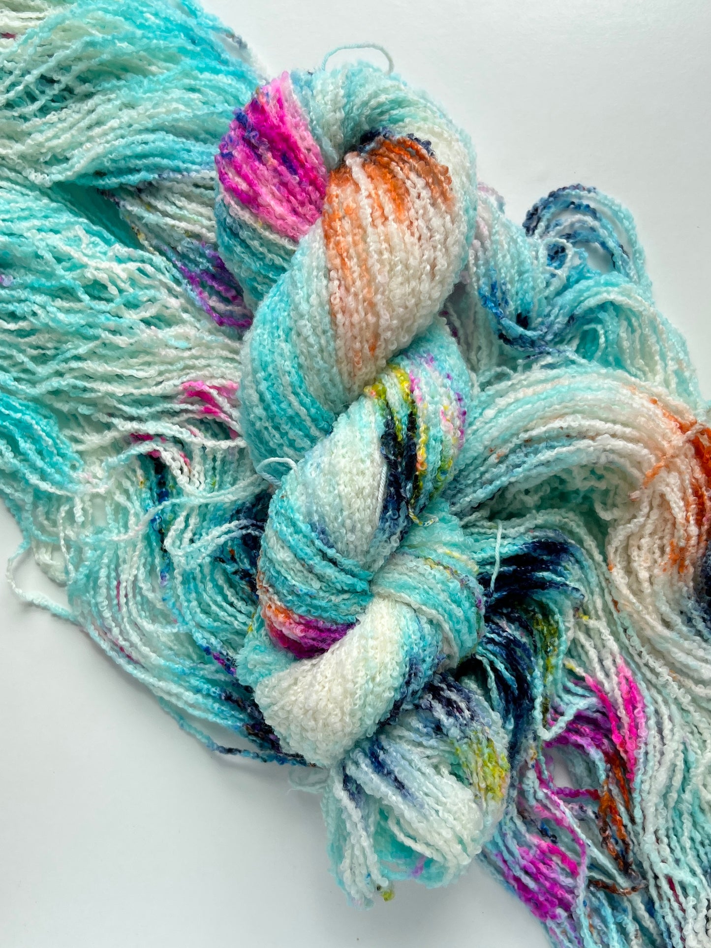 Summer Camp Fibers Hand Dyed Boucle DK - Deep End Daydream