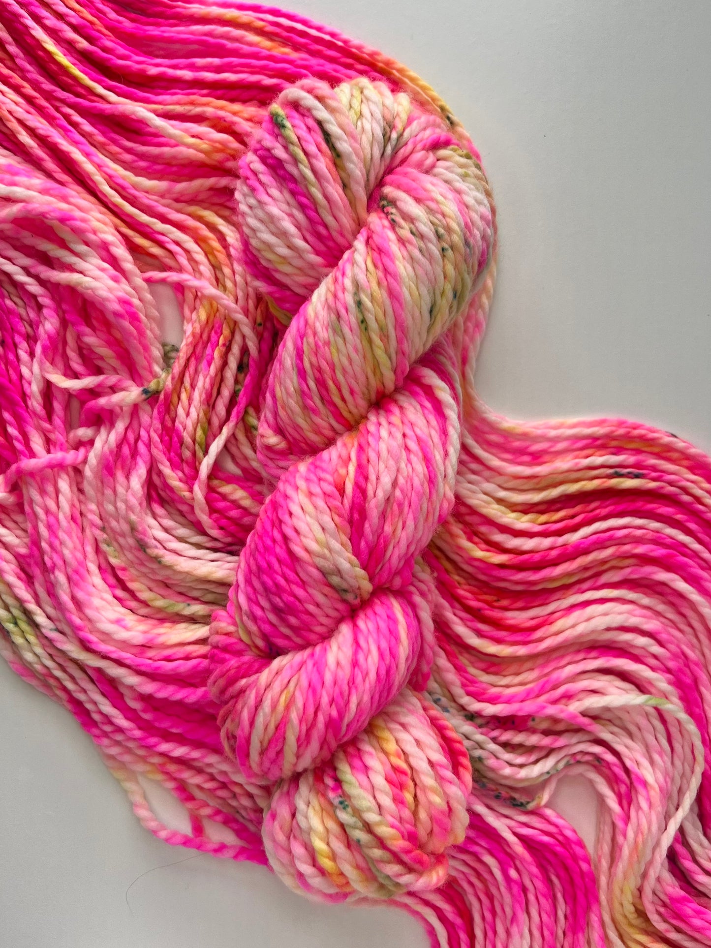 Summer Camp Fibers Hand Dyed Bulky Yarn - Spicy Lil' Meltdown