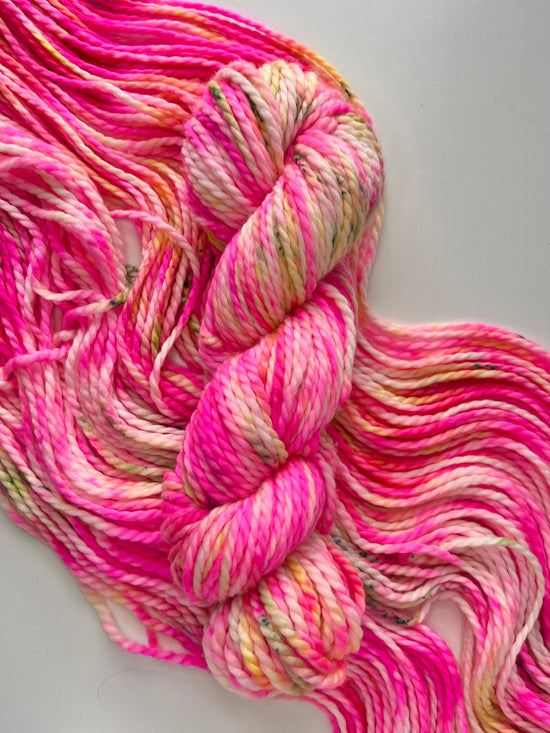 Summer Camp Fibers Hand Dyed Bulky Yarn - Spicy Lil' Meltdown
