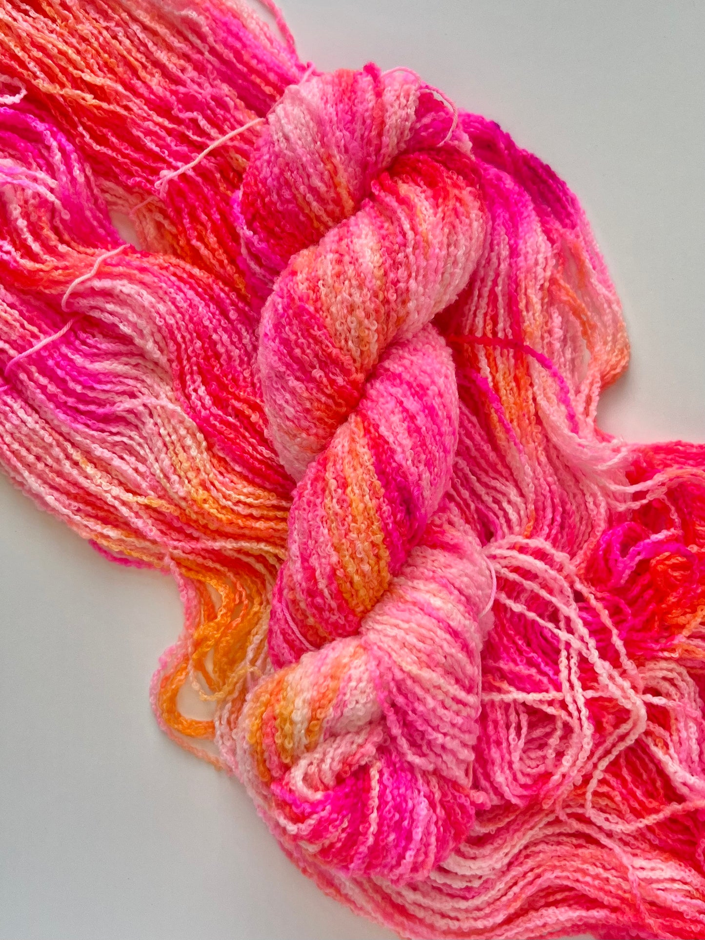 Summer Camp Fibers Hand Dyed Boucle DK - Adventure Alley