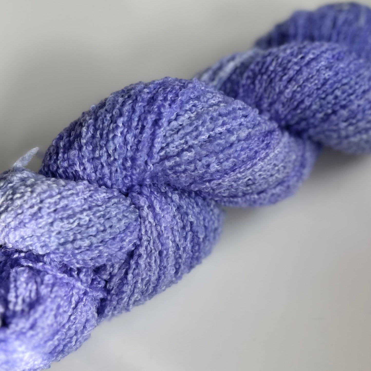 Summer Camp Fibers Hand Dyed Boucle DK - Lilac Wispers