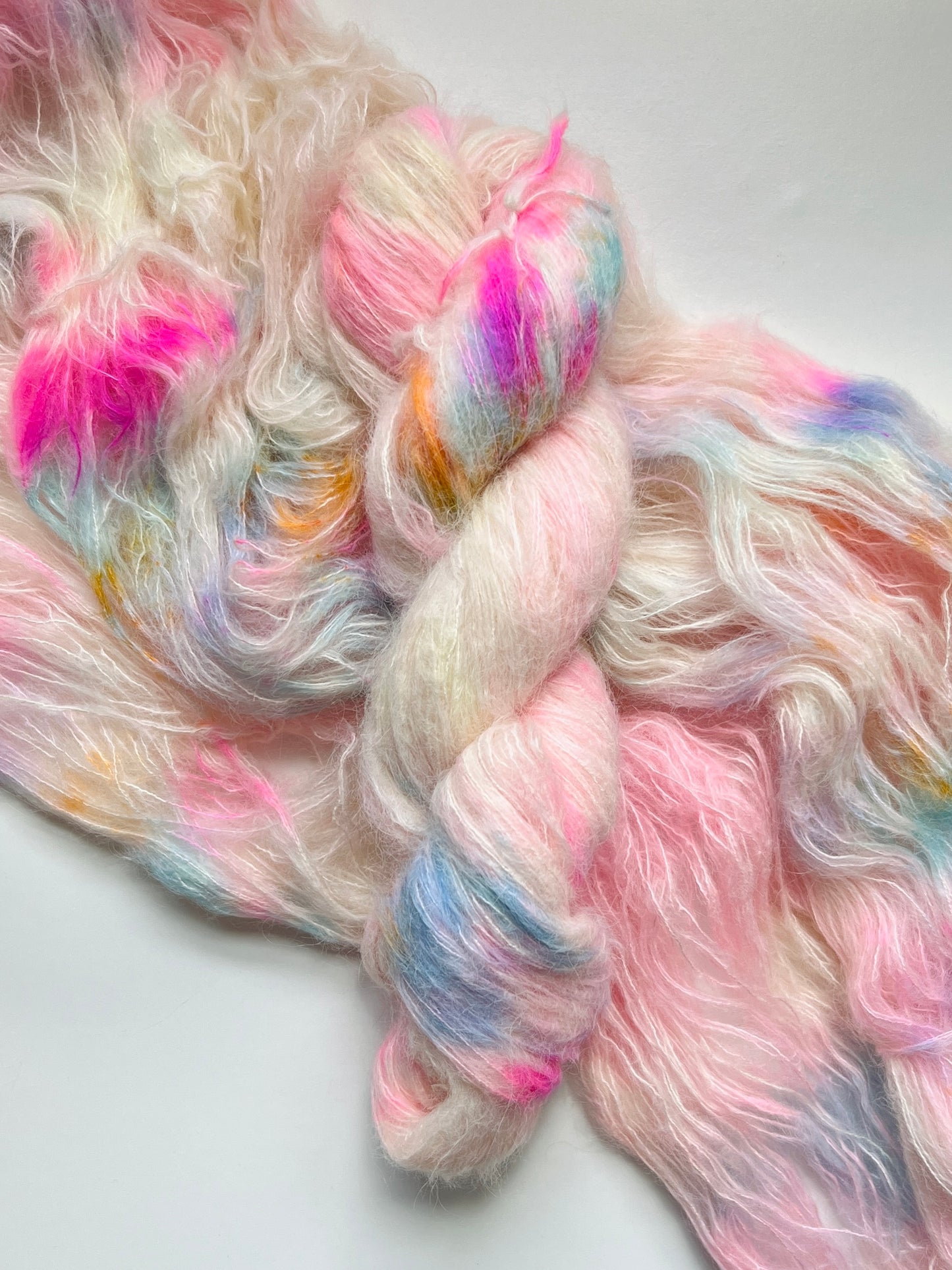 Summer Camp Fibers Dream Suri - Baby Suri Alpaca Yarn - Cotton Candy