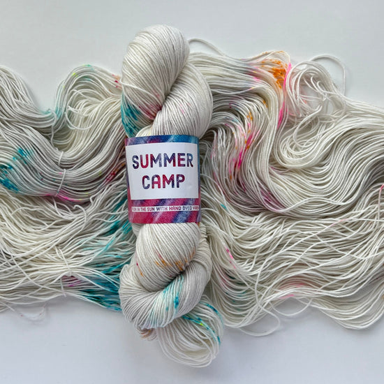 Summer Camp Fibers Marshmallow Hand Dyed Worsted Yarn - Silver Birch