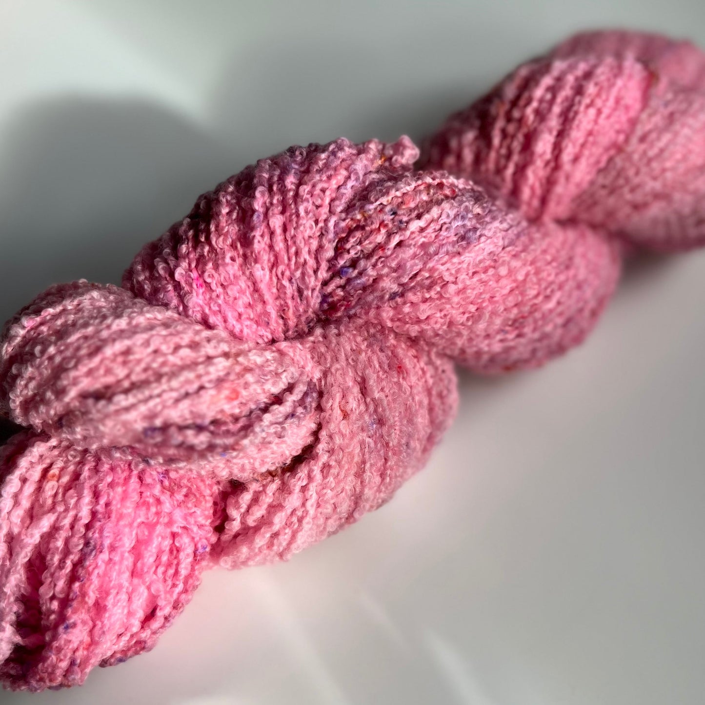 Load image into Gallery viewer, Summer Camp Fibers Hand Dyed Boucle DK - Bunny Slope
