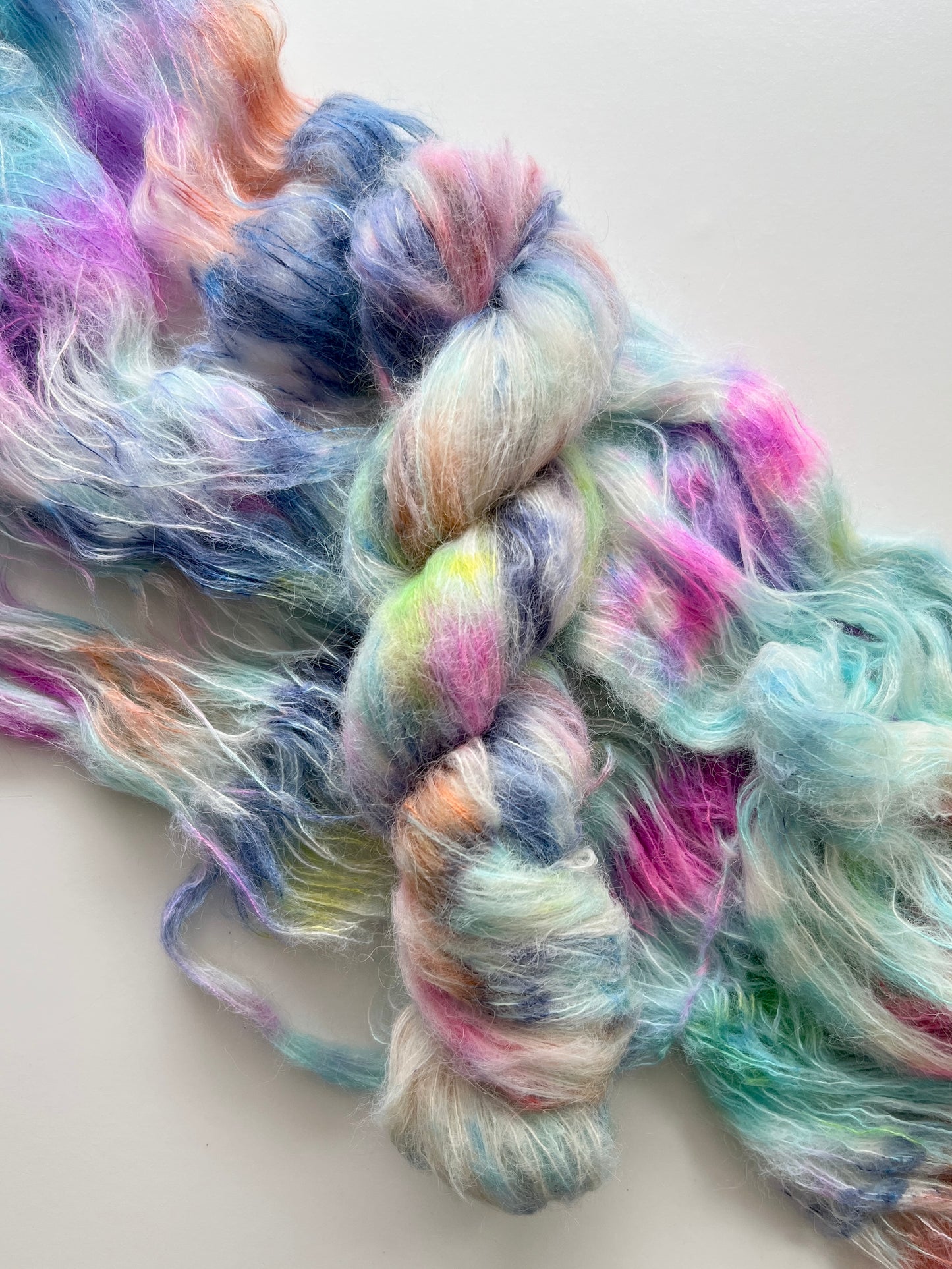 Summer Camp Fibers Dream Suri - Baby Suri Hand Dyed Yarn - Deep End Daydream