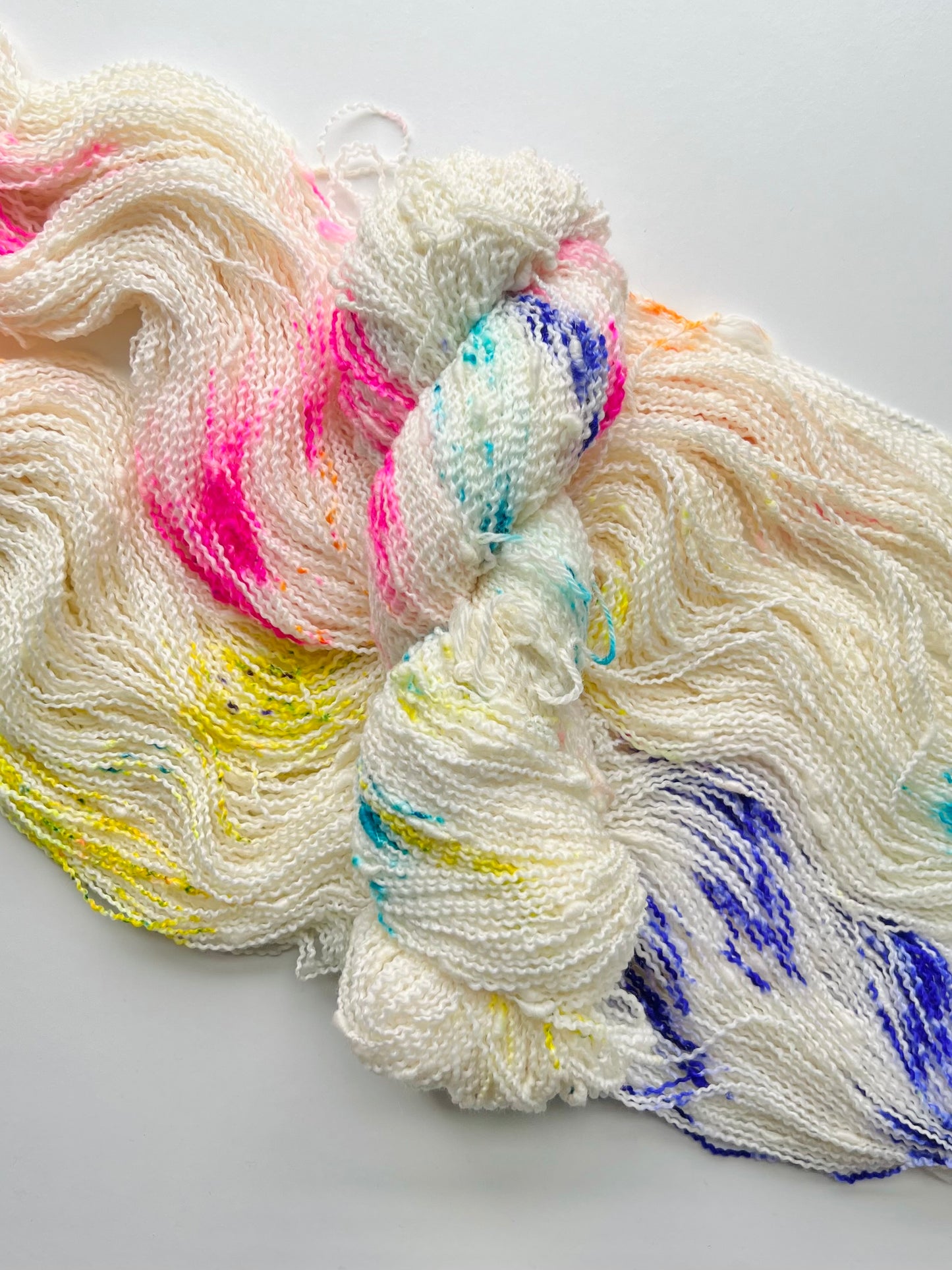 Summer Camp Fibers Pebble Slub | Hand-Dyed Slub Yarn - Rainbow Sprinkles