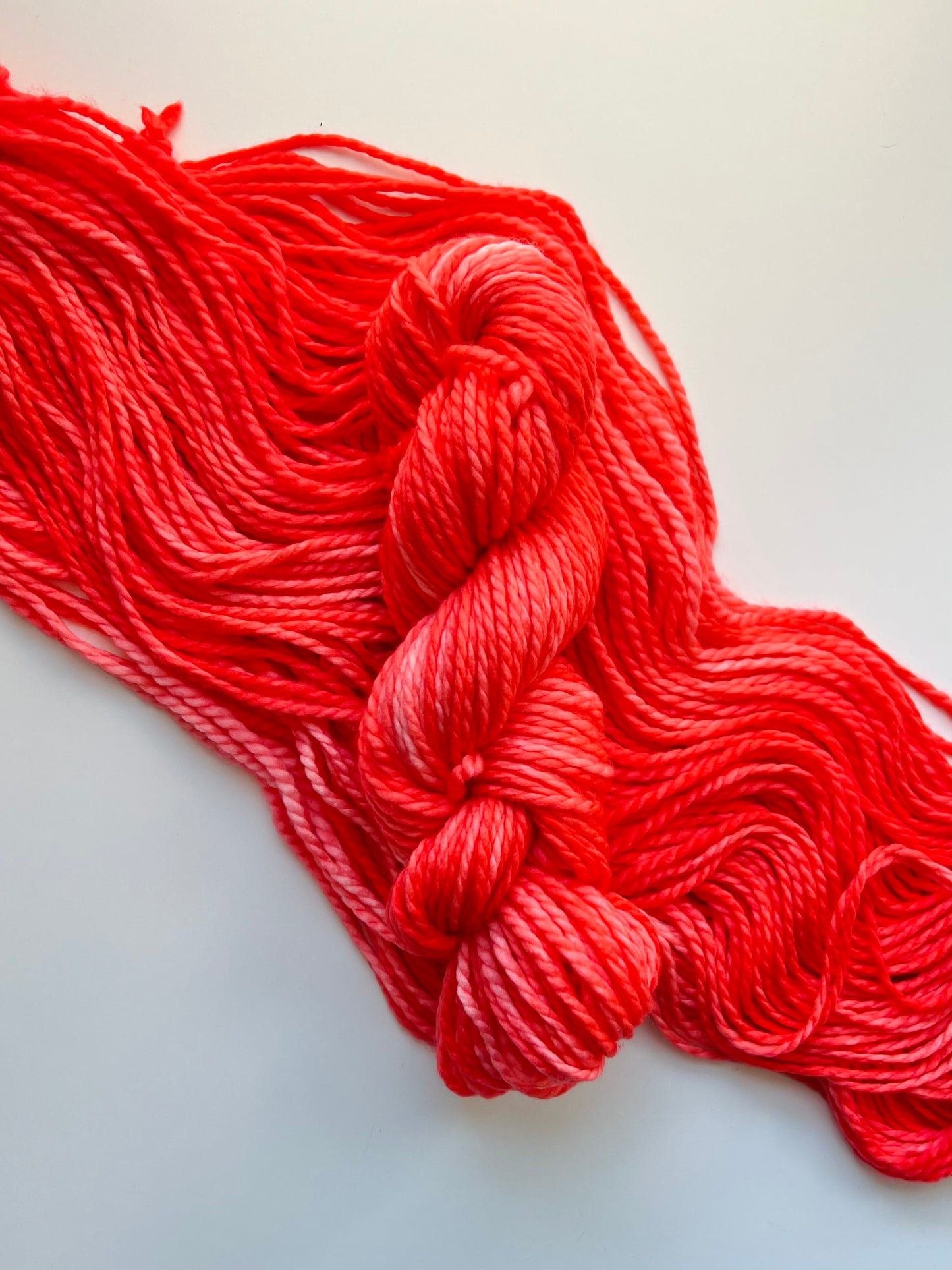 Summer Camp Fibers Hand Dyed Bulky Yarn - Weenie Roast