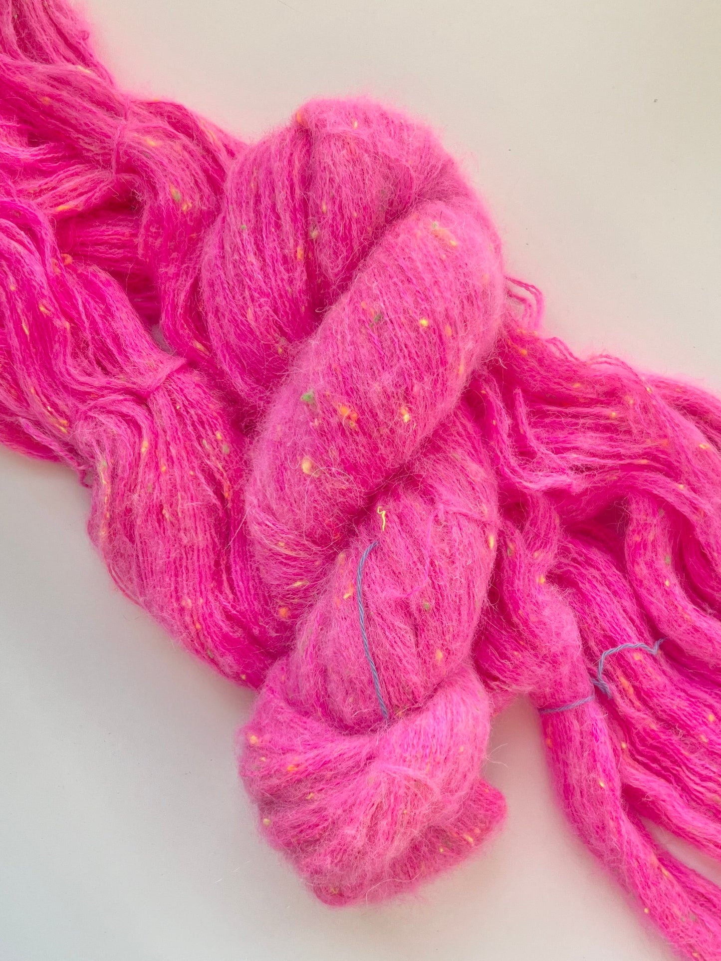Summer Camp Fibers Dream Suri Confetti - Suri Alpaca Yarn - Katie's Pink