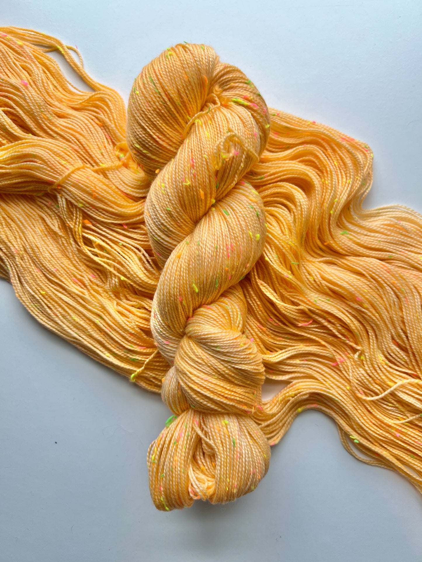 Summer Camp Fibers - Confetti Hand Dyed Sock Yarn - Low Battery