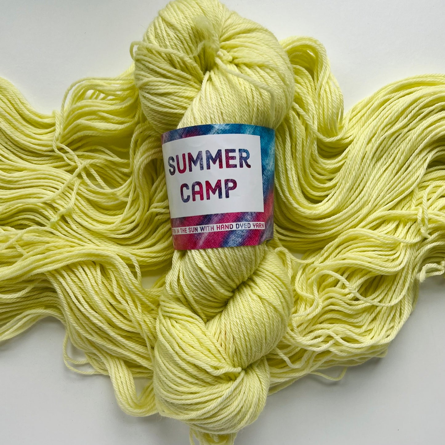 Summer Camp Fibers Marshmallow Hand Dyed DK Yarn - Not Quite Lime
