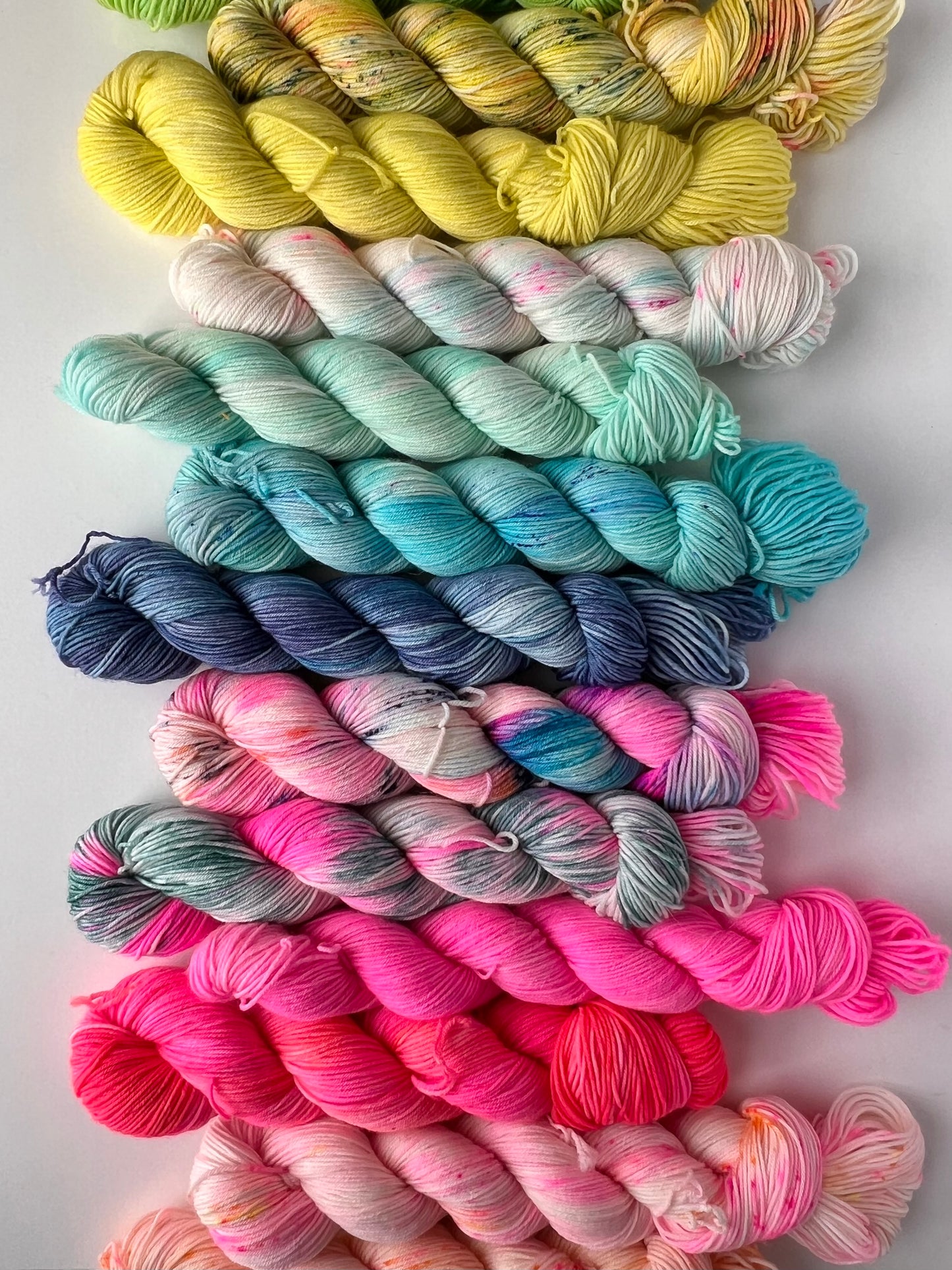 Summer Camp Fibers Marshmallow Hand Dyed Sock Yarn - 50g of Fun! - Assorted Colors