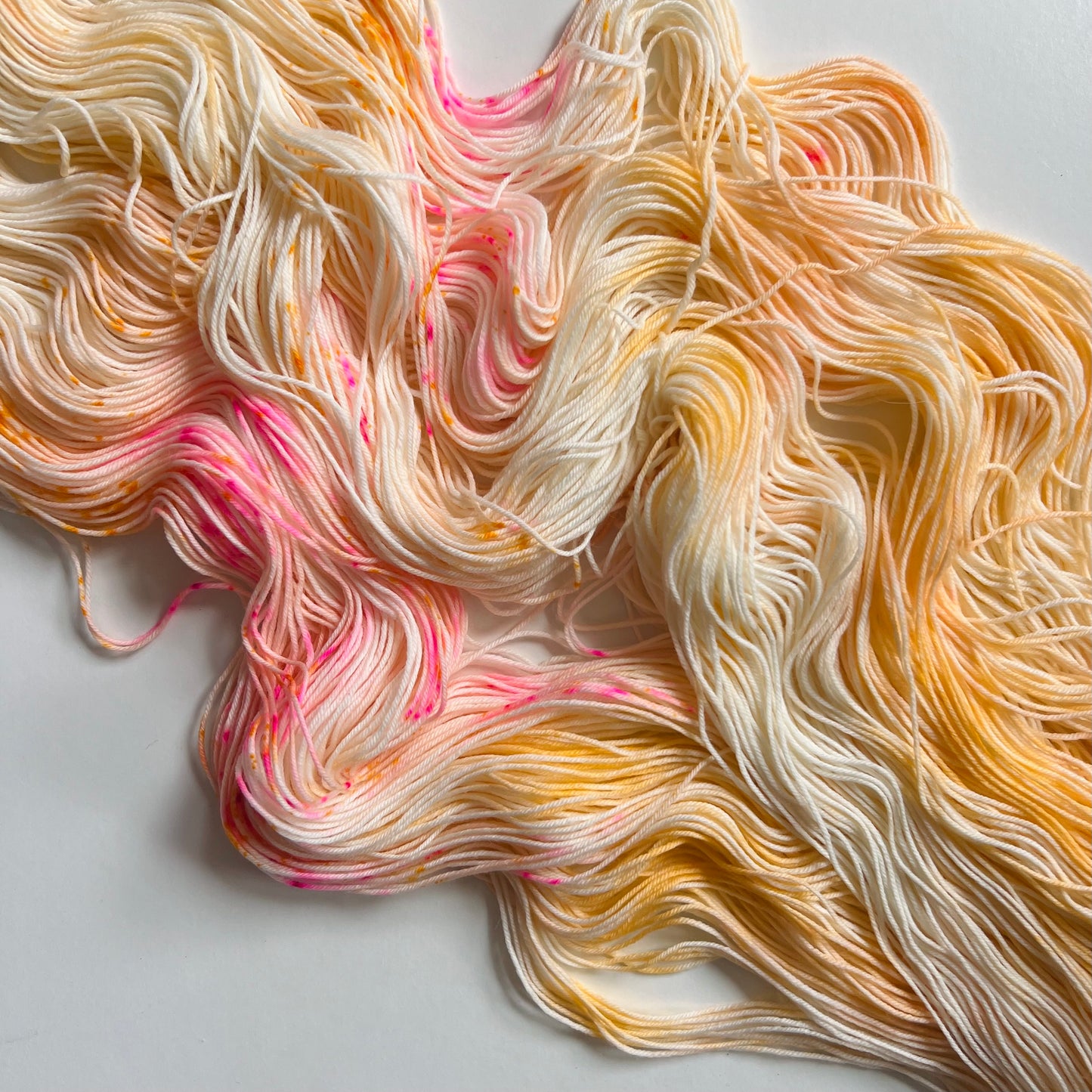 Summer Camp Fibers Hand Dyed Sock Yarn - Orange Mango