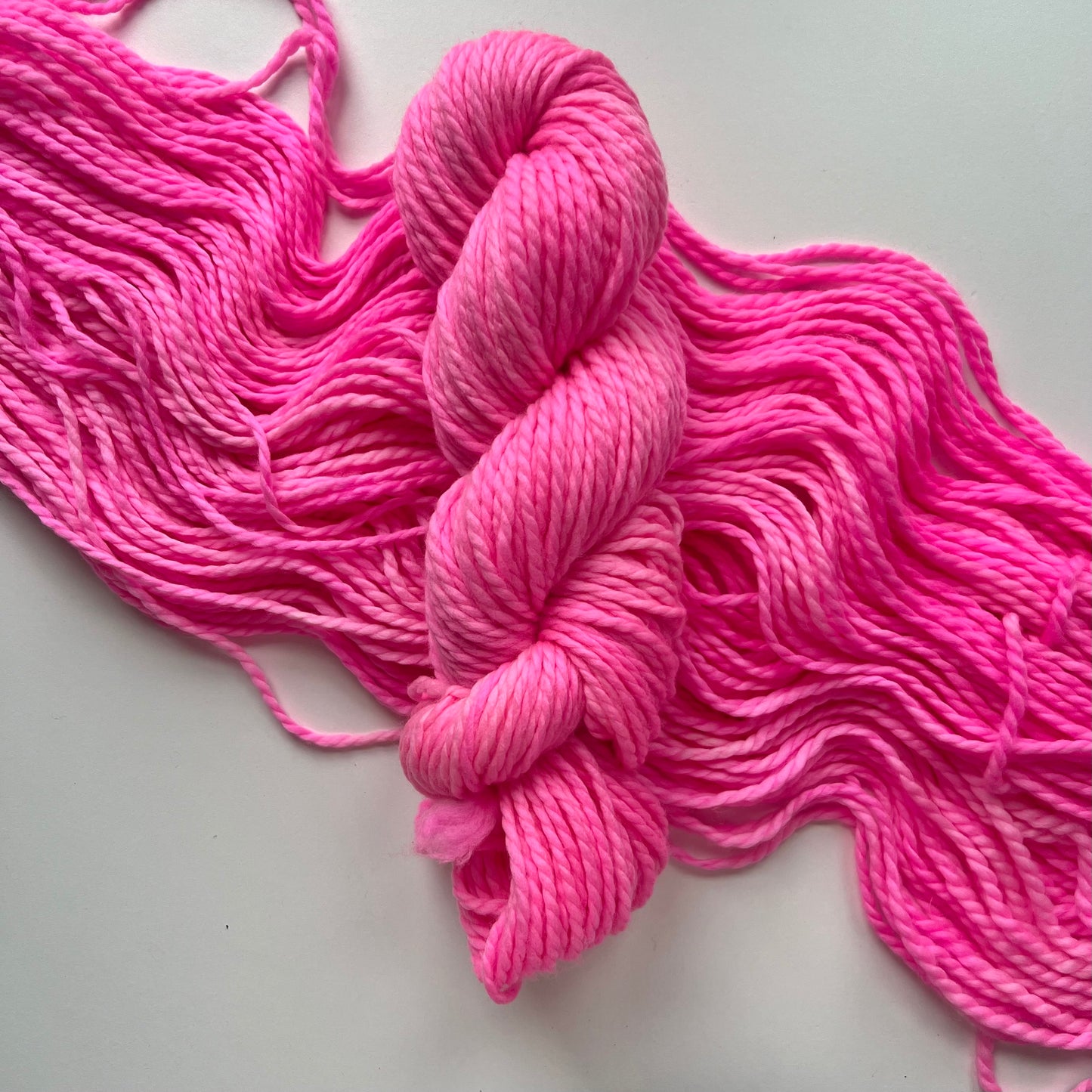 Summer Camp Fibers Hand Dyed Bulky Yarn - Katie's Pink