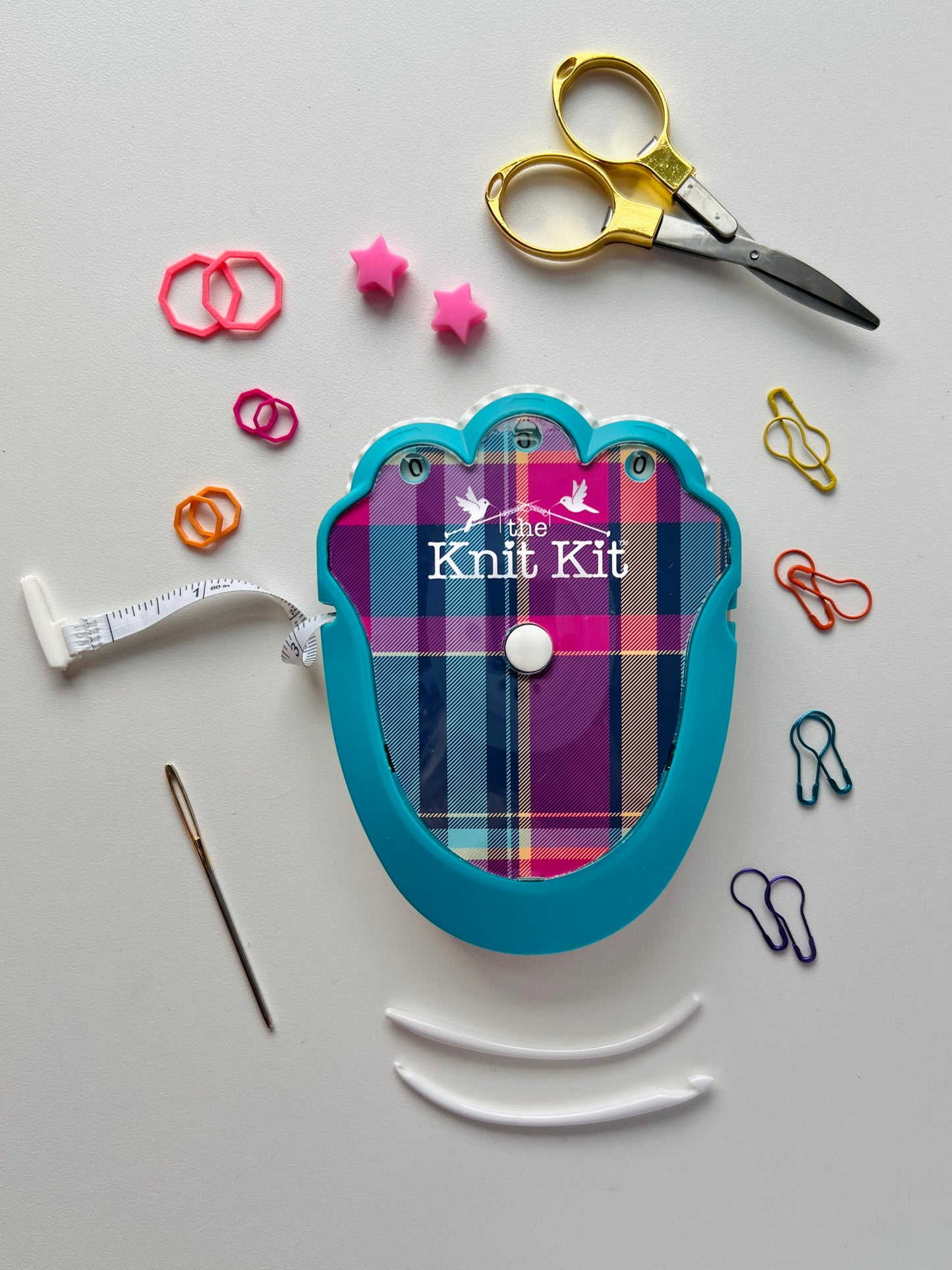 The Knit Kit™ — Plaid to the Bone | Knitting & Crochet Multitool — Assorted Colors