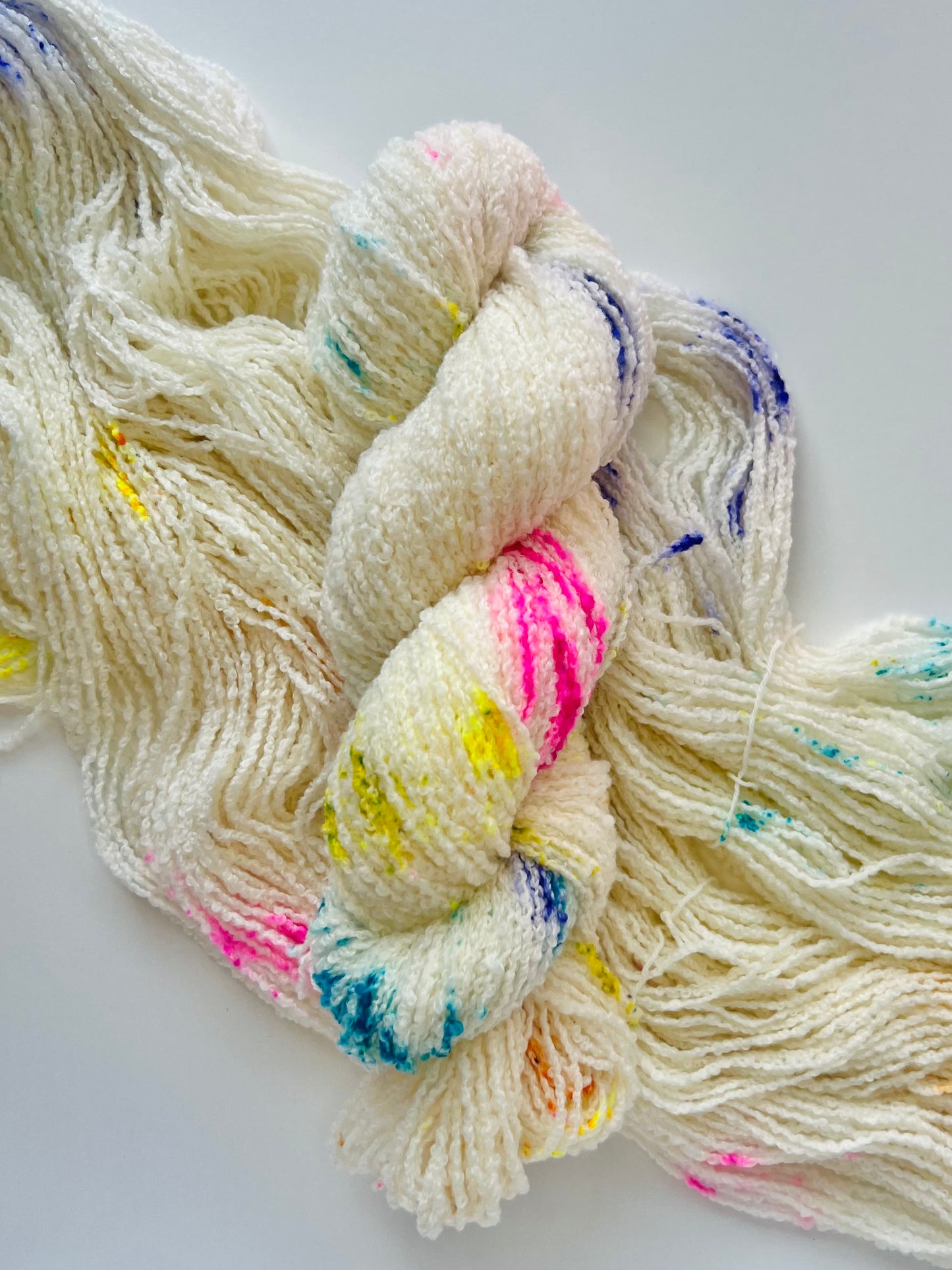 Summer Camp Fibers Hand Dyed Boucle DK - Rainbow Sprinkles