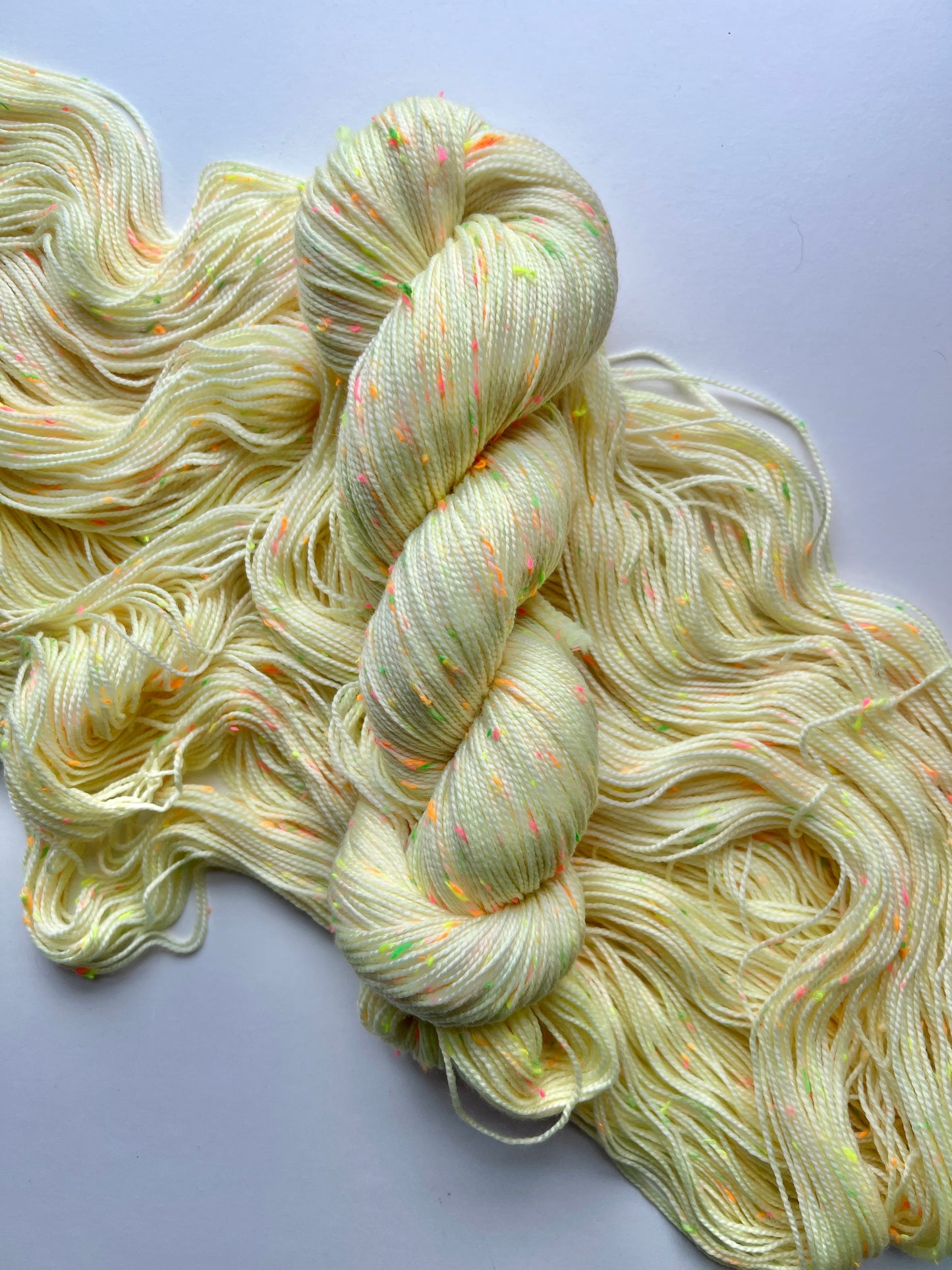 Summer Camp Fibers - Confetti Hand Dyed Sock Yarn - Buttah