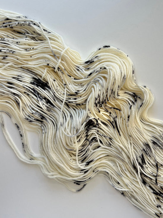 Summer Camp Fibers Marshmallow Hand Dyed Worsted Yarn - Cookies N Cream