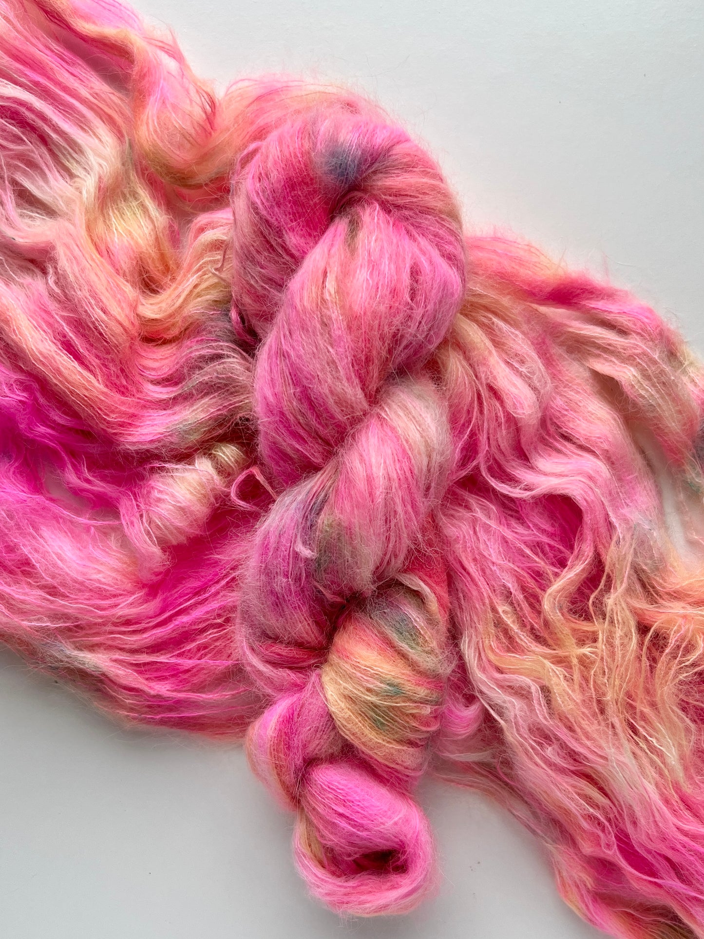 Summer Camp Fibers Dream Suri - Baby Suri Alpaca Yarn - Spicy Lil' Meltdown