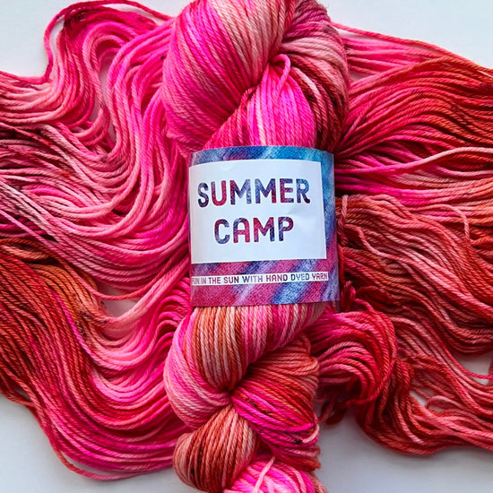 Summer Camp Fibers Marshmallow Hand Dyed DK Yarn - Mystical Campfire