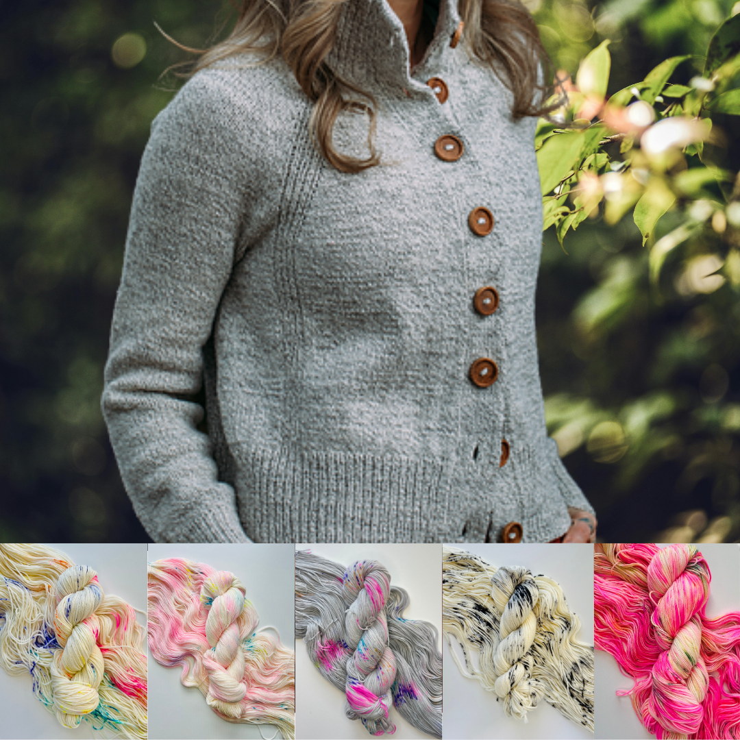 DRK Everyday Cardigan - Knitting Project Kit - Assorted Colors